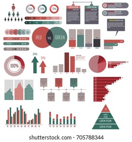 Big set of infographics elements. EPS10. Set of flat devices with infographic elements