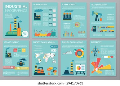 Big set of infographics elements, industrial infographics and Information Graphics. Easy to edit map. Flat style. Use in website, flyer, corporate report, presentation, advertising, marketing. A4