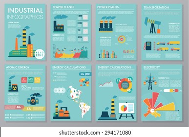 Big set of infographics elements, industrial infographics and Information Graphics. Easy to edit map. Flat style. Use in website, flyer, corporate report, presentation, advertising, marketing. A4