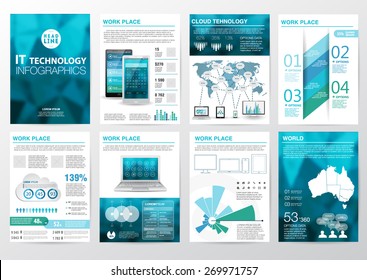 Grote set infographics elementen in moderne zakelijke stijl.