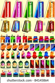 The big set of labels for clothes and various subjects. Vector