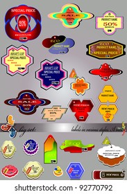 The big set of labels in various styles  new