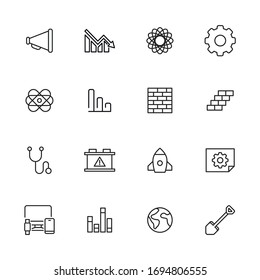 Big set of labor line icons. Vector illustration isolated on a white background. Premium quality symbols. Stroke vector icons for concept or web graphics. Simple thin line signs. 