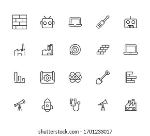 Big set of labor line icons. Vector illustration isolated on a white background. Premium quality symbols. Stroke vector icons for concept or web graphics. Simple thin line signs. 