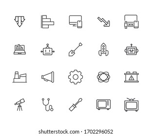 Big set of labor line icons. Vector illustration isolated on a white background. Premium quality symbols. Stroke vector icons for concept or web graphics. Simple thin line signs. 