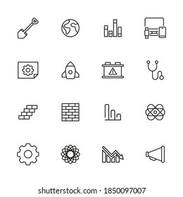 Big set of labor line icons. Vector illustration isolated on a white background. Premium quality symbols. Stroke vector icons for concept or web graphics. Simple thin line signs.