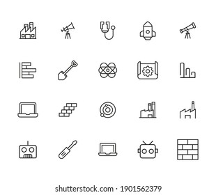 Big set of labor line icons. Vector illustration isolated on a white background. Premium quality symbols. Stroke vector icons for concept or web graphics. Simple thin line signs.