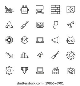 Big set of labor line icons. Vector illustration isolated on a white background. Premium quality symbols. Stroke vector icons for concept or web graphics. Simple thin line signs.