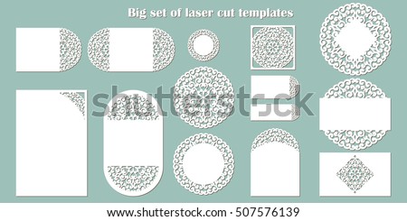 big set of laser cut template wedding collection cards invitation menu etc - Free Laser Cutter Templates big set of laser cut template wedding collection cards invitation menu etc - Free Laser Cutter Templates