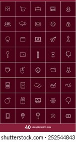 big set with line business icon