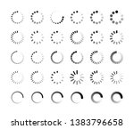 Big set Loading icon. Loading. Load. Progress bar for upload download round process. Website loading icon. Vector illustration