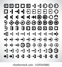 big set of login and sign in icons