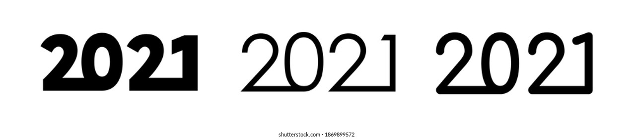 Big set of logo 2021 text vector