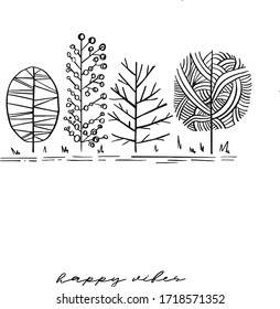 Big set of minimal trees and flowers linear - vector