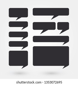 Big Set of Mobile Phone or Comic Book Speech Bubbles. Empty Dialog Boxes. Vector Illustration for Comics Book , Social Media Banners, Promotional Material - Vector