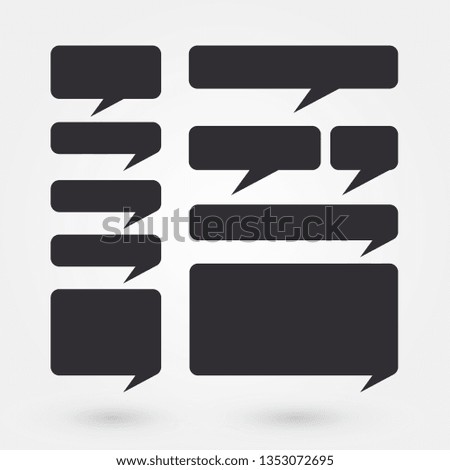 Big Set of Mobile Phone or Comic Book Speech Bubbles. Empty Dialog Boxes. Vector Illustration for Comics Book , Social Media Banners, Promotional Material - Vector