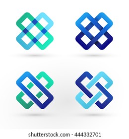 Gran conjunto de elementos modernos de diseño de iconos. Mejor para identidades y lotipos. Editable.