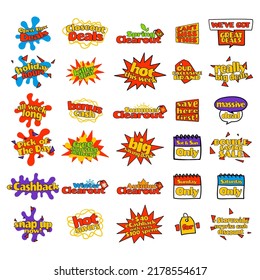 Große Auswahl an Originaletiketten, Vektorgrafik. Interessante Käufer, Design-Element