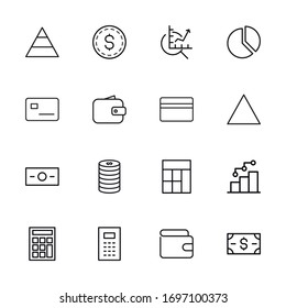 Big set of passive income line icons. Vector illustration isolated on a white background. Premium quality symbols. Stroke vector icons for concept or web graphics. Simple thin line signs. 