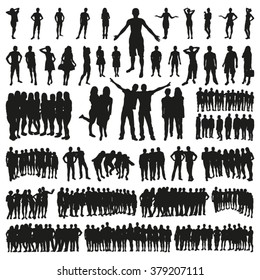 Big Set of People Silhouettes