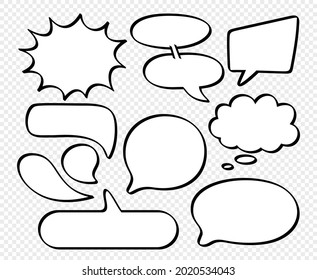 Big set picture blank template pop art style comic text speech bubble . Comics book dialog empty cloud, space cartoon box pop-art. Creative idea conversation sketch explosion