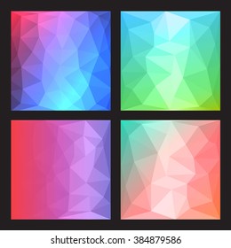 Big Set Polygonal vector backgrounds, Abstract Geometric template