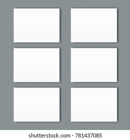Big set of Poster blank bi fold brochure mockup cover template.