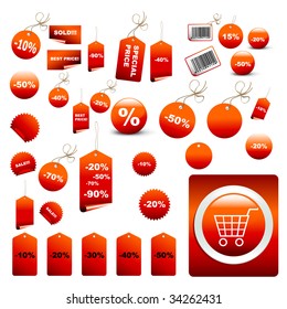 big set of price tags & labels