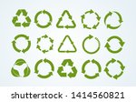 Big set of Recycle icon. Recycle Recycling symbol. Vector illustration. Isolated on white background.