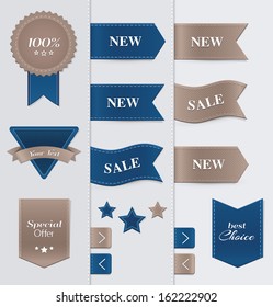 Big set of retro labels and badges.