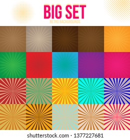 Big set of retro vintage backgrounds collection