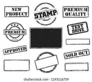 Big set of rubber stamps. Vector illustration