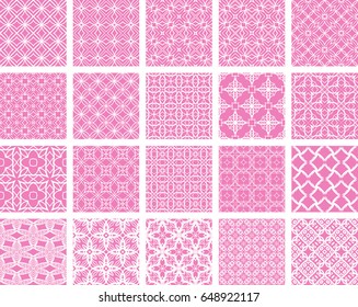 big set of seamless geometric ornament. vector illustration