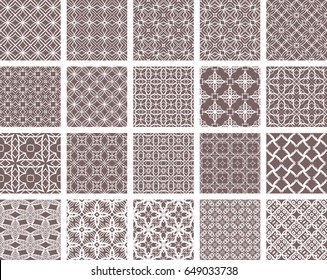 big set of seamless geometric ornament. vector illustration