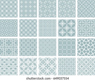 big set of seamless geometric ornament. vector illustration