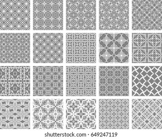 big set of seamless geometric ornament. vector illustration