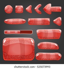 Big set of shiny vector button. Game illustration