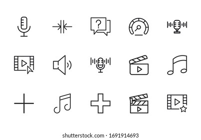 Big set of sign line icons. Vector illustration isolated on a white background. Premium quality symbols. Stroke vector icons for concept or sign graphics. Simple thin line signs. 
