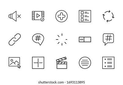 Big set of sign line icons. Vector illustration isolated on a white background. Premium quality symbols. Stroke vector icons for concept or sign graphics. Simple thin line signs. 