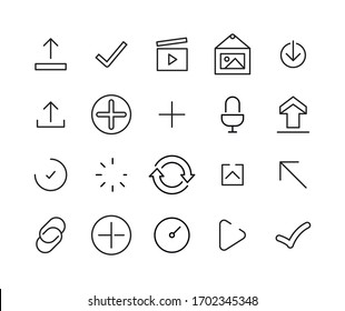 Big set of sign line icons. Vector illustration isolated on a white background. Premium quality symbols. Stroke vector icons for concept or sign graphics. Simple thin line signs. 