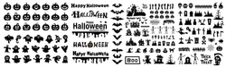 Big Set Of Silhouettes Of Halloween On A White Background. Vector Illustration.