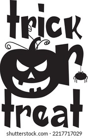 Big set of silhouettes of Halloween on a white background. Vector illustration.