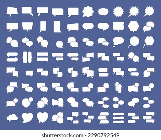 Big set of Speech balloons or speech bubbles flat style vector illustration
