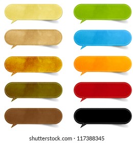 Big Set Speech Bubble With Gradient Mesh,  Vector Illustration