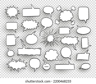 Big set of speech bubbles.
