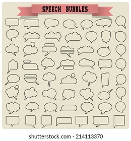 Big set of speech bubbles. Vector collection