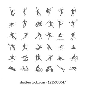 Big Set Sport Games Collection Activity Stock Vector (Royalty Free ...