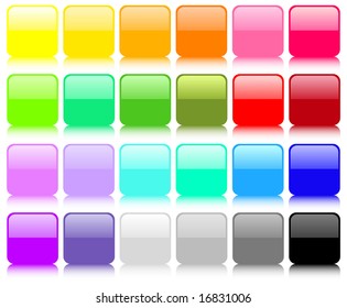 Big set of square buttons