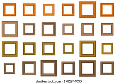 Große Auswahl an gezapften Goldrahmen für Ihr Design. Vintage-Abdeckung. Platz für Text. Vintage antike schöne rechteckige Rahmen. Vorlage, Vektorgrafik.