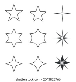 Big set of star icons